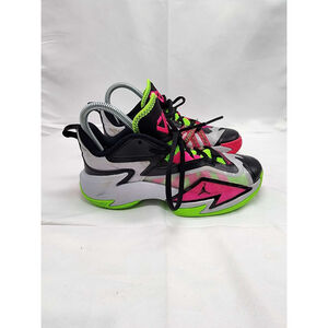 Jordan Basketball Shoes DC7702-002 Youth Size 4Y Pink Neon Green Used